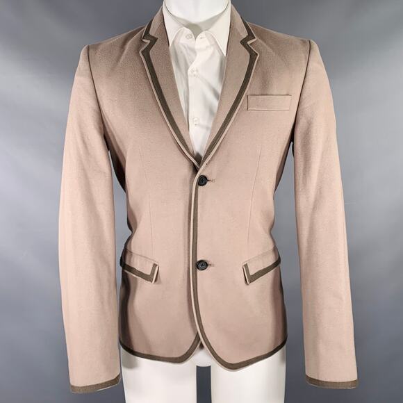MARC by MARC JACOBS Size M Taupe Moleskin Cotton Notch Lapel Sport Coat - Picture 1 of 8